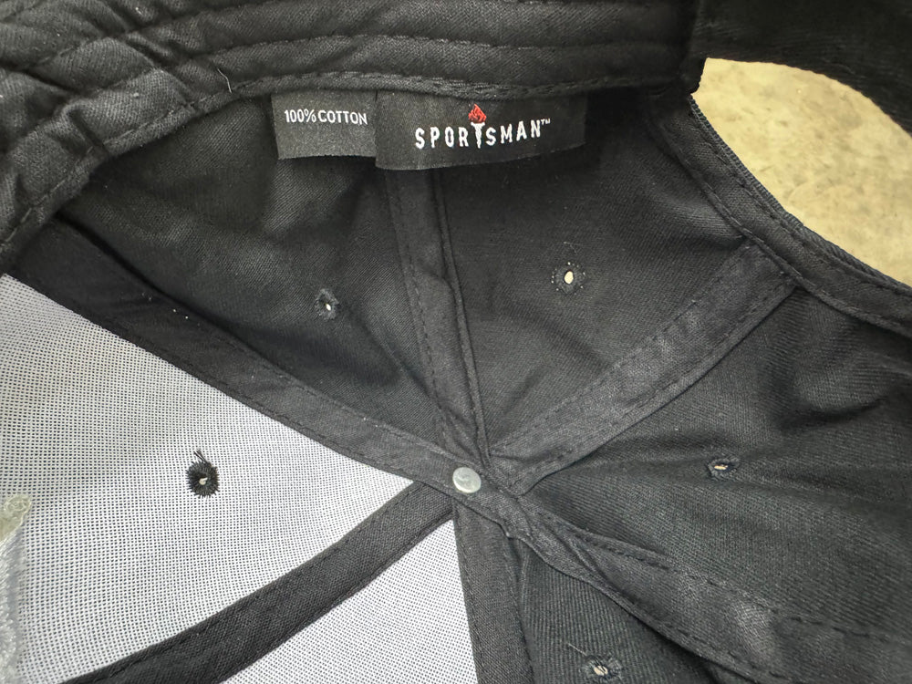 SOG 6-PANELS BASEBALL CAP - BLACK (100% COTTON, REAR VELCRO ADJUSTMENT)