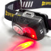 SPERAS B7(B) HEADLAMP USB-C RECHARGEABLE HEADLAMP 600 LUMENS, 3 x AAA & 1 x 1250mAh LI-LON BATTERY INCLUDED (BLACK)