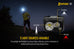 SPERAS B7(B) HEADLAMP USB-C RECHARGEABLE HEADLAMP 600 LUMENS, 3 x AAA & 1 x 1250mAh LI-LON BATTERY INCLUDED (BLACK)