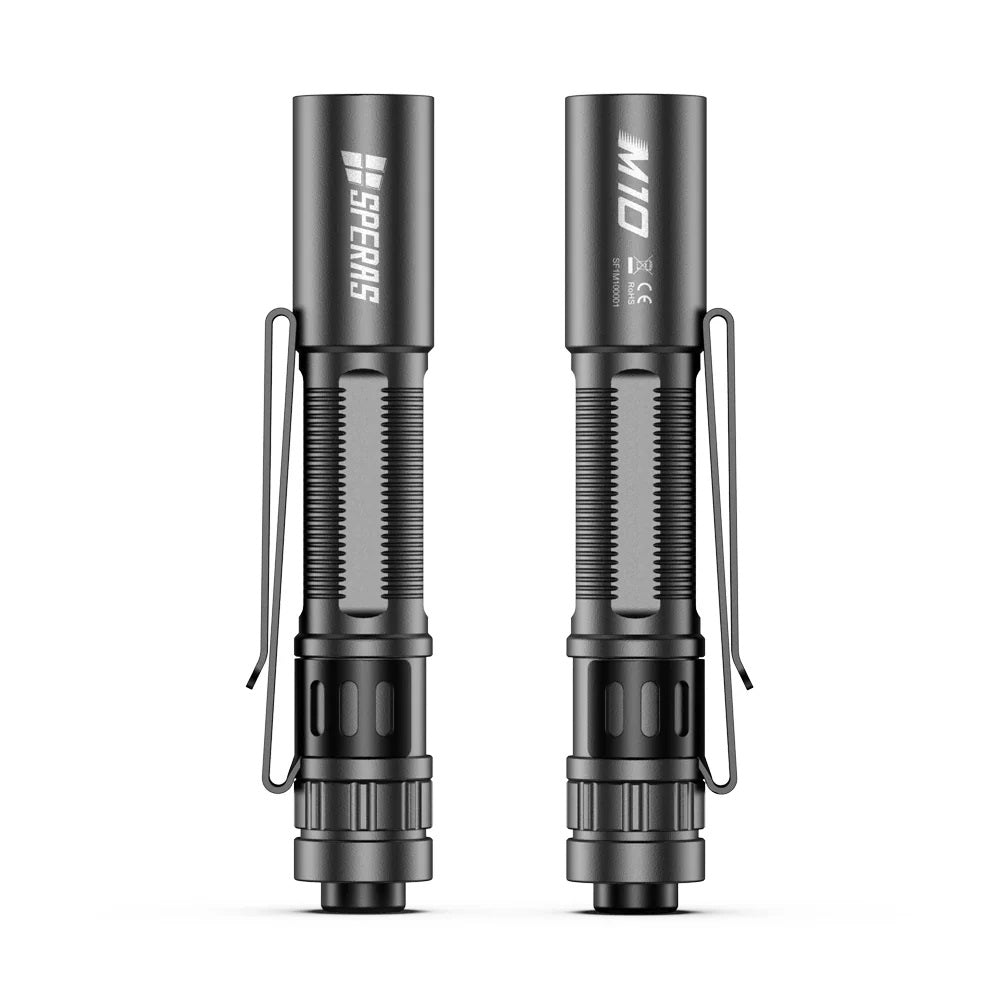 SPERAS M10 SMALL EDC FLASHLIGHT 200 LUMENS, 1 x AAA, 6500K (BLACK)