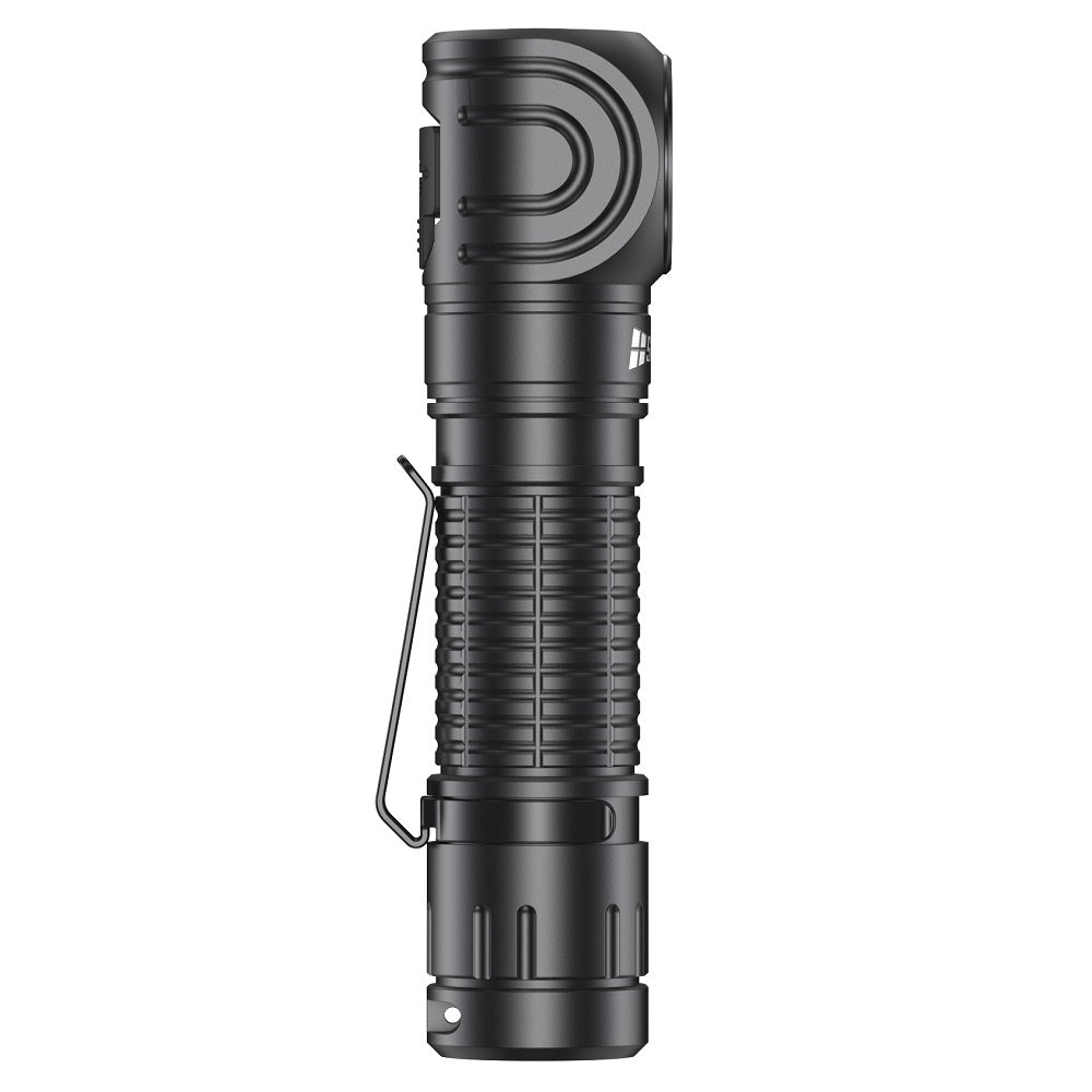 SPERAS M2R RIGHT-ANGLE FLASHLIGHT TYPE-C CHARGING MAGNET TAIL HEADLAMP 1200 LUMENS, 1 x 18650 (BLACK)