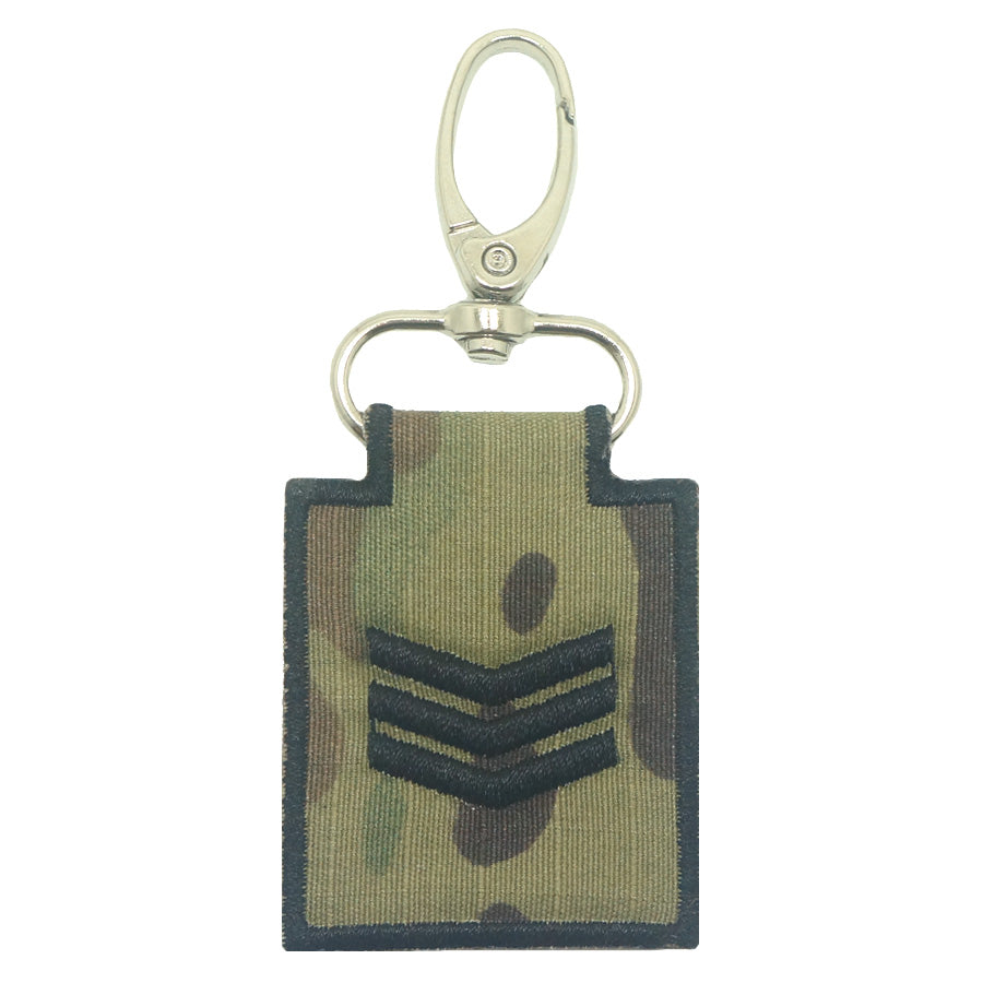 MINI SPF RANK KEYCHAIN (MULTICAM) - SERGEANT (SGT)