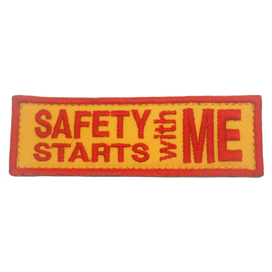 SAFETY STARTS WITH ME PATCH - ORANGE WITH RED TEXT