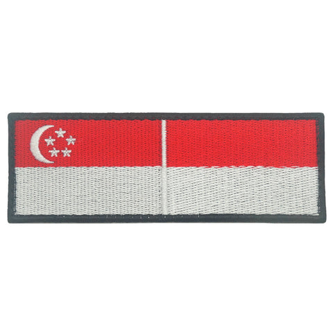 SINGAPORE INDONESIA FLAG EMBROIDERY PATCH