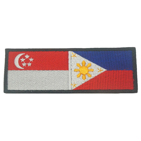 SINGAPORE PHILIPPINES FLAG EMBROIDERY PATCH