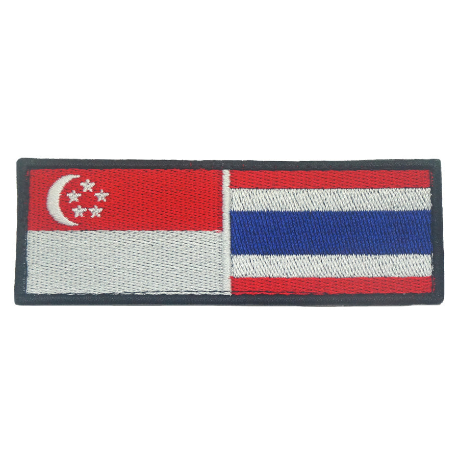 SINGAPORE THAILAND FLAG EMBROIDERY PATCH