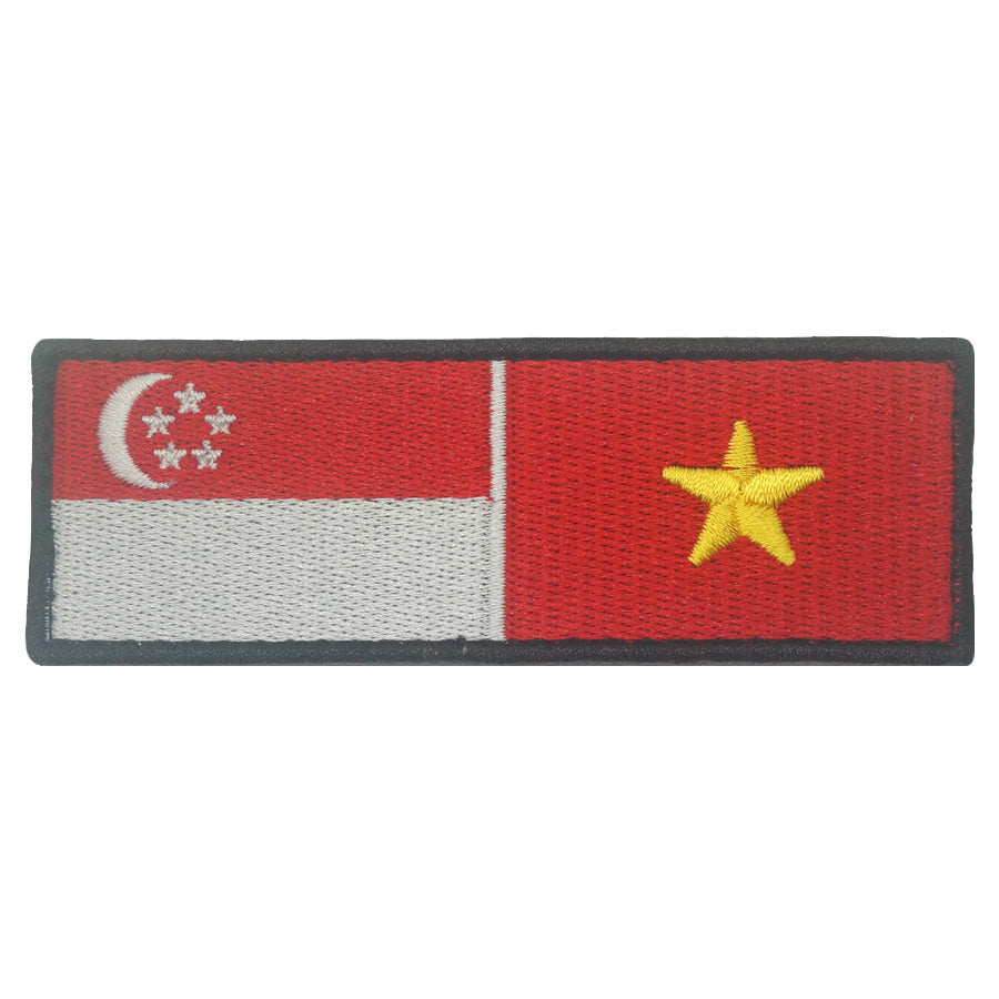 SINGAPORE VIETNAM FLAG EMBROIDERY PATCH