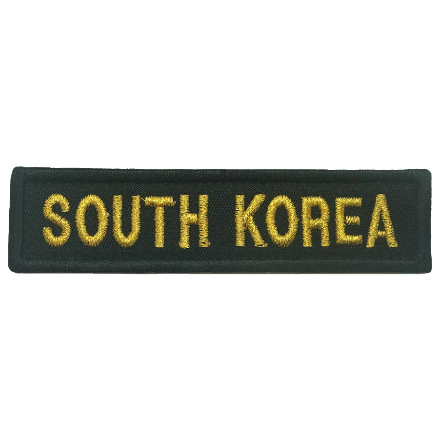 SOUTH KOREA COUNTRY TAG - BLACK METALLIC GOLD