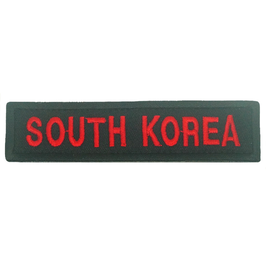 SOUTH KOREA COUNTRY TAG - BLACK RED