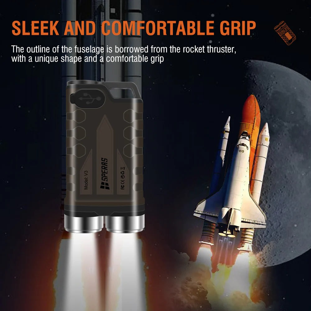 SPERAS V3 KEYCHAIN UV EDC FLASHLIGHTS - 900 LUMENS