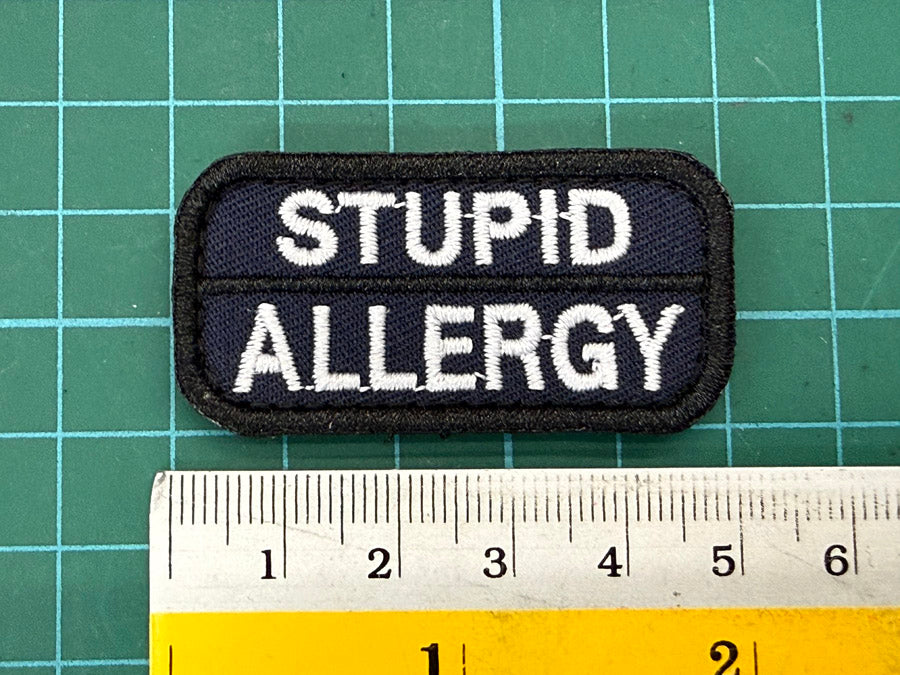 STUPID ALLERGY PATCH - NAVY BLUE (5 CM X 2.5 CM)