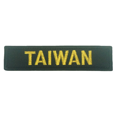 TAIWAN COUNTRY TAG - BLACK METALLIC GOLD