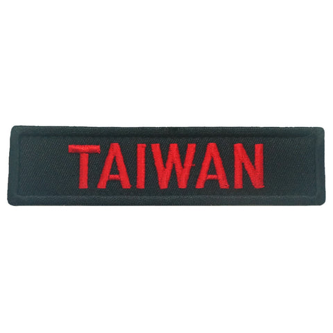 TAIWAN COUNTRY TAG - BLACK RED