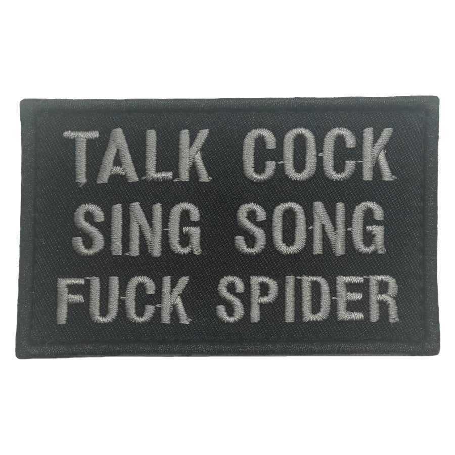 TALK COCK, SING SONG, FUCK SPIDER PATCH - BLACK FOLIAGE
