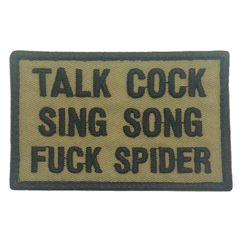 TALK COCK, SING SONG, FUCK SPIDER PATCH - COYOTE