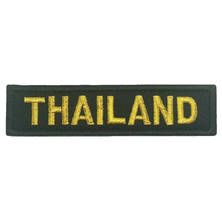 THAILAND COUNTRY TAG - BLACK METALLIC GOLD