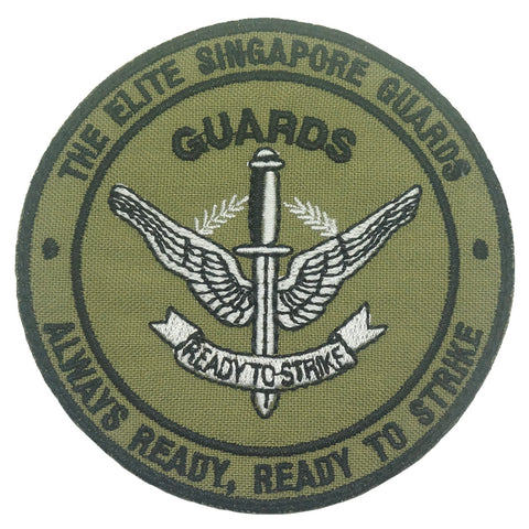 THE ELITE SINGAPORE GUARDS PATCH - OLIVE GREEN