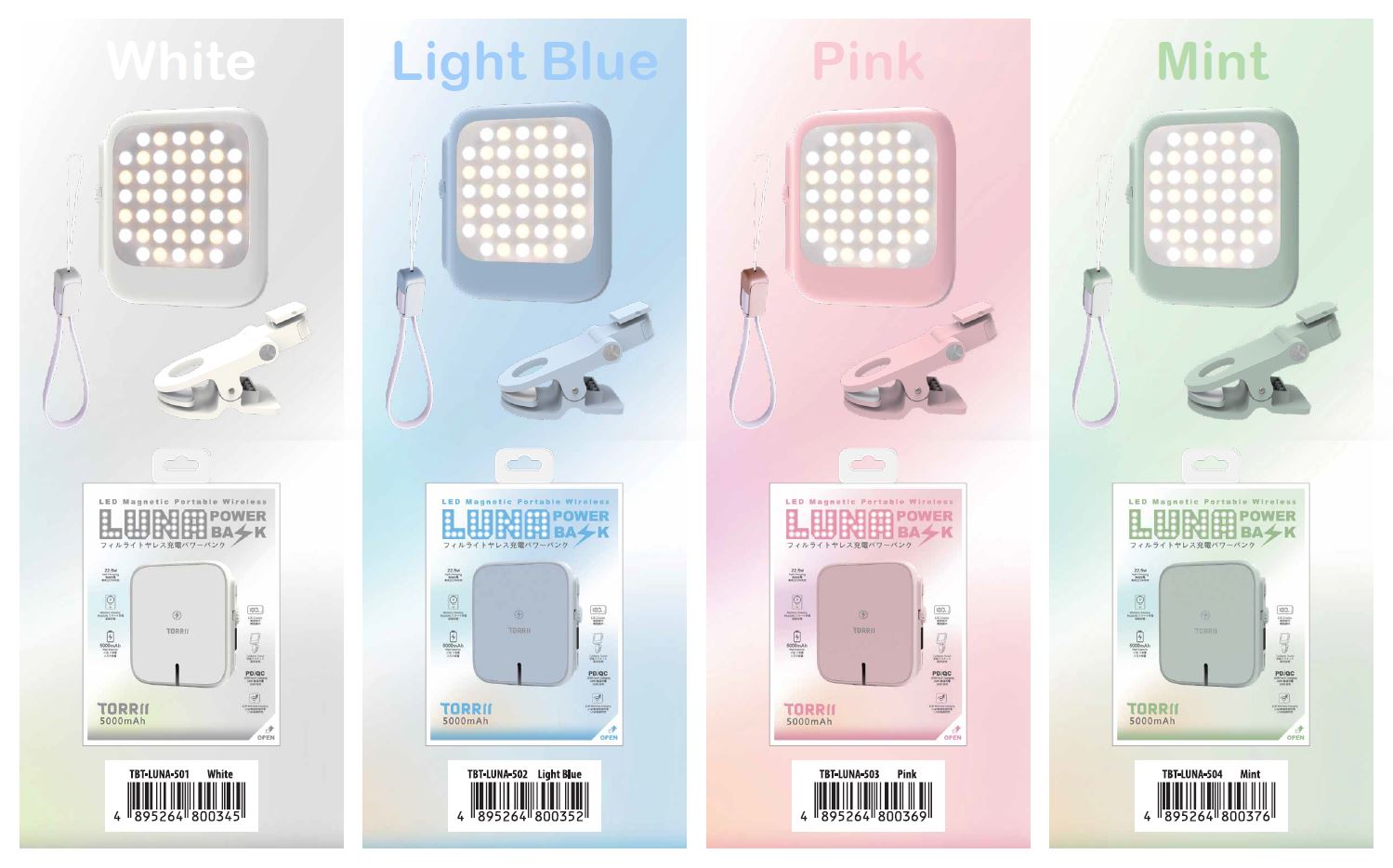 TORRII LUNA MAGNETIC POWERBANK 5000MAH WITH LED LIGHT - SG60 EDITION