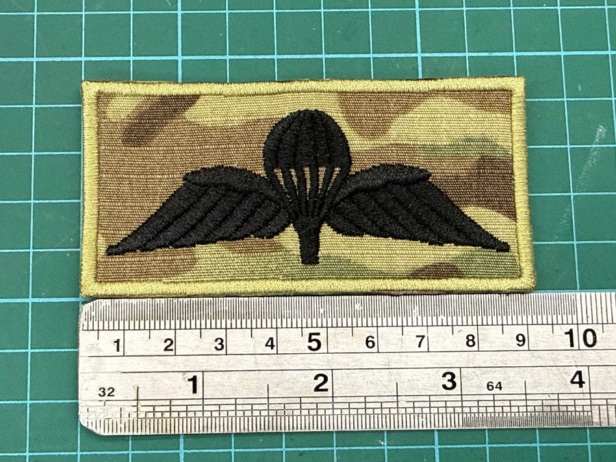 UK British Parachutist Airborne Jump Wing Embroidery Patch (9 cm x 4.5 cm)