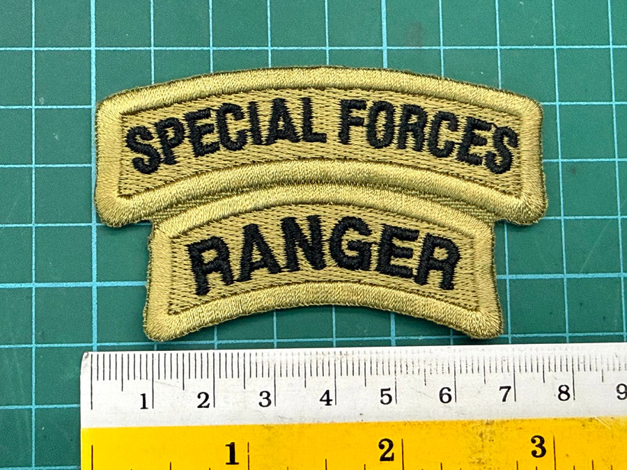 US Special Forces X Ranger Tab Patch 100% Embroidery – Olive Green (Singapore Version 7.6 cm x 4.6 cm)