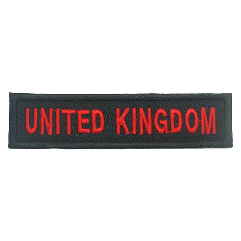 UNITED KINGDOM COUNTRY TAG - BLACK RED