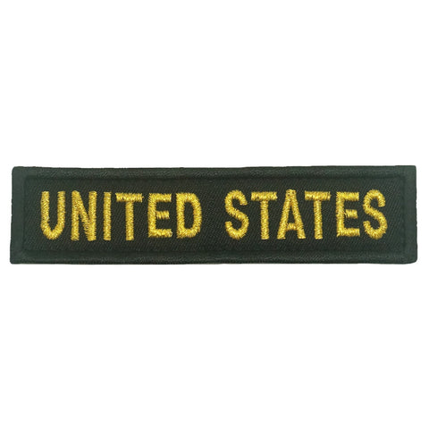 UNITED STATES COUNTRY TAG - BLACK METALLIC GOLD