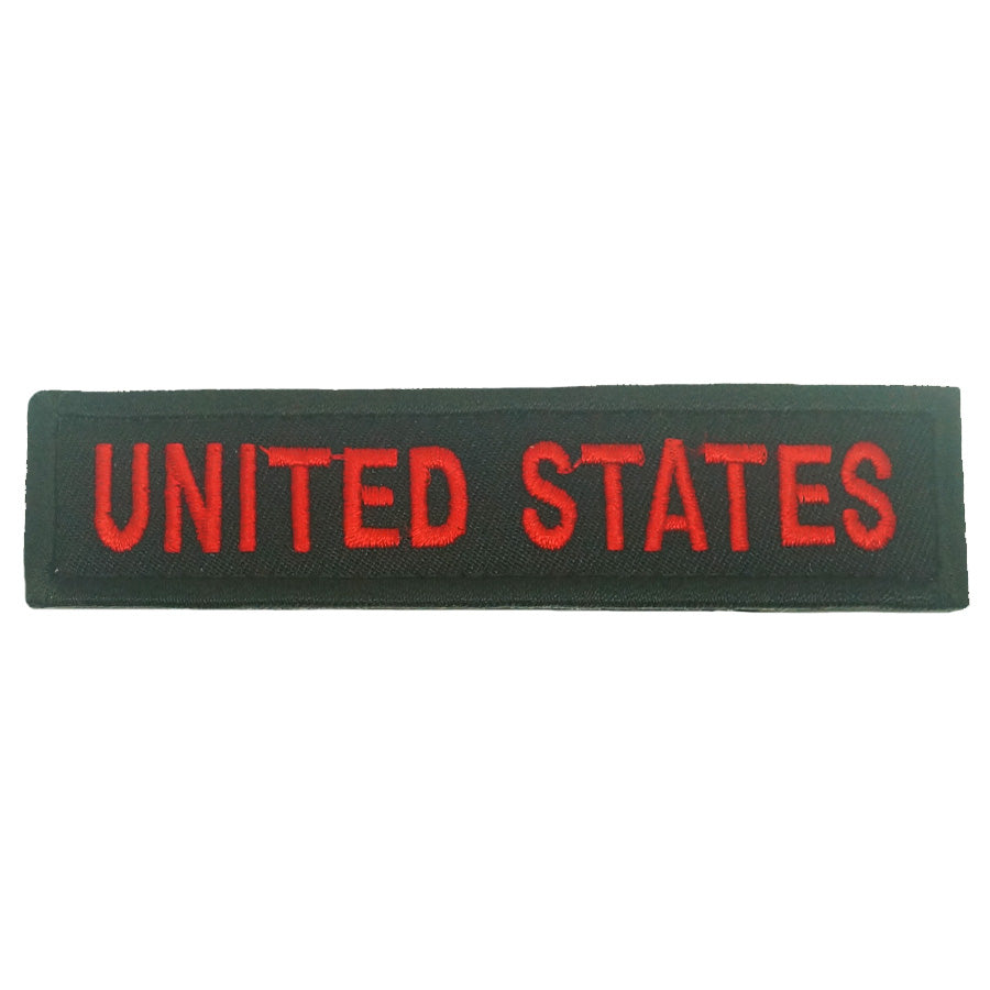 UNITED STATES COUNTRY TAG - BLACK RED
