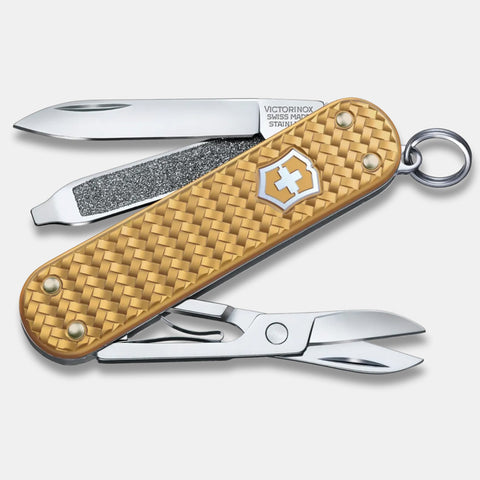 VICTORINOX CLASSIC PRECIOUS ALOX 58MM WITH GIFT BOX - BRASS GOLD