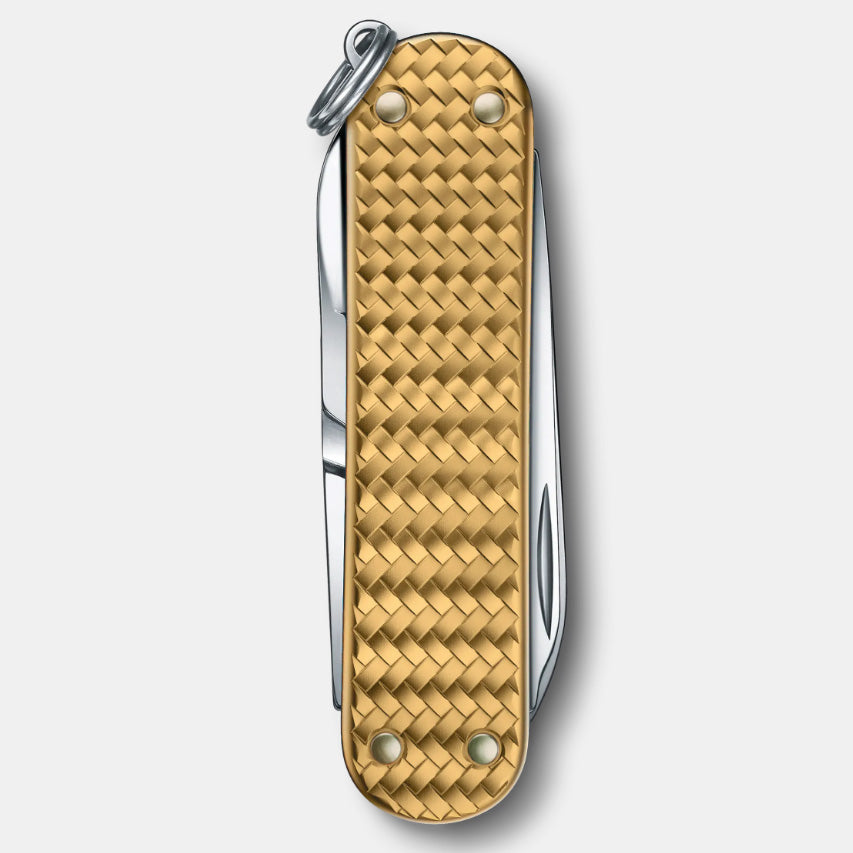 VICTORINOX CLASSIC PRECIOUS ALOX 58MM WITH GIFT BOX - BRASS GOLD