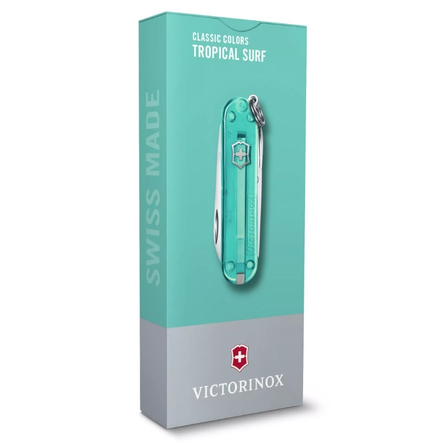 VICTORINOX CLASSIC SD TRANSPARENT, 58MM - TROPICAL SURF