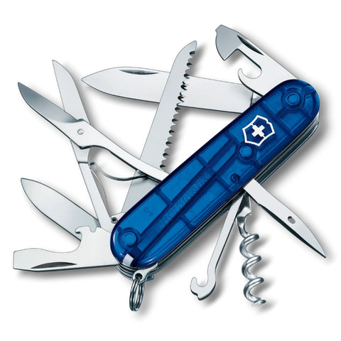 VICTORINOX HUNTSMAN 91MM - BLUE TRANSPARENT