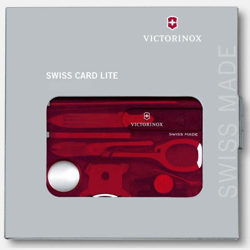 VICTORINOX SWISS CARD LITE - RED TRANSPARENT