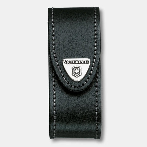 VICTORINOX LEATHER BELT POUCH, SMALL- SUITABLE FOR 91MM KNIVES (BLACK)