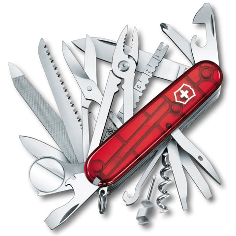 VICTORINOX SWISS CHAMP 91MM - RED TRANSPARENT