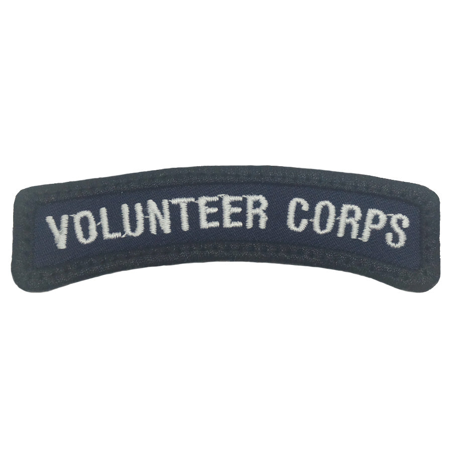 VOLUNTEER CORPS TAB - NAVY WHITE