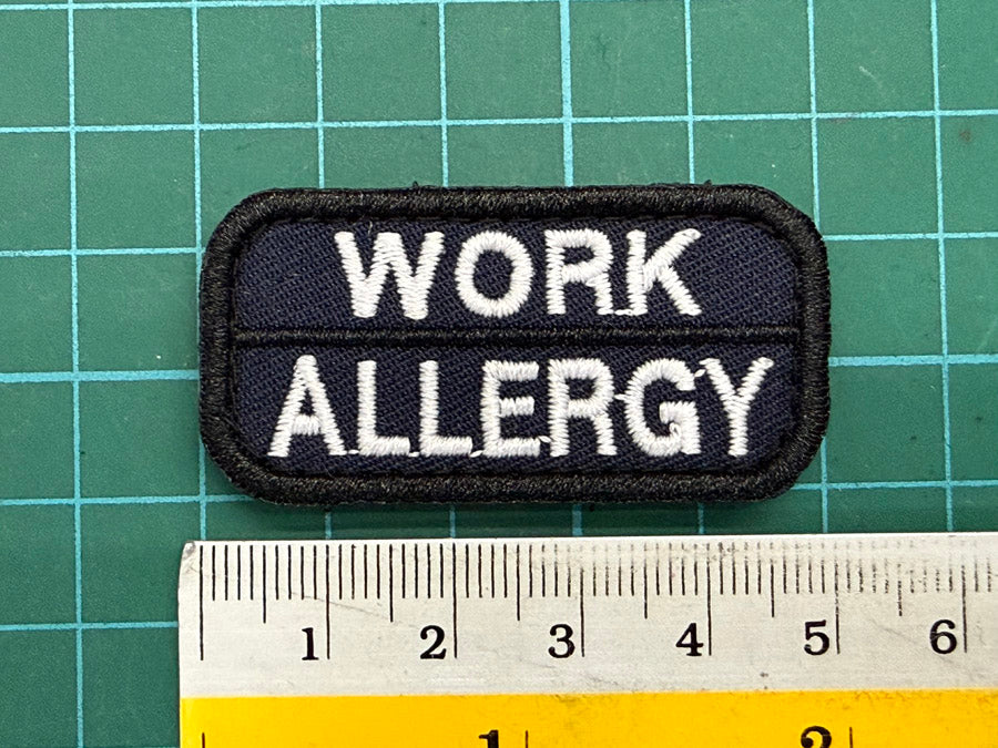 WORK ALLERGY PATCH - NAVY BLUE (5 CM X 2.5 CM)