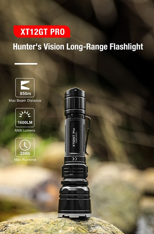KLARUS XT12GT-PRO USB-C RECHARGEABLE LED FLASHLIGHT - INCLUDES 1 X 21700 - 1600 LUMENS