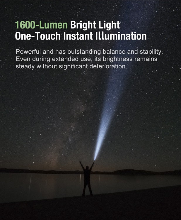 KLARUS XT12GT-PRO USB-C RECHARGEABLE LED FLASHLIGHT - INCLUDES 1 X 21700 - 1600 LUMENS