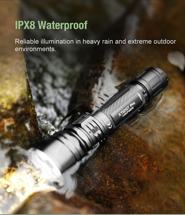 KLARUS XT12GT-PRO USB-C RECHARGEABLE LED FLASHLIGHT - INCLUDES 1 X 21700 - 1600 LUMENS