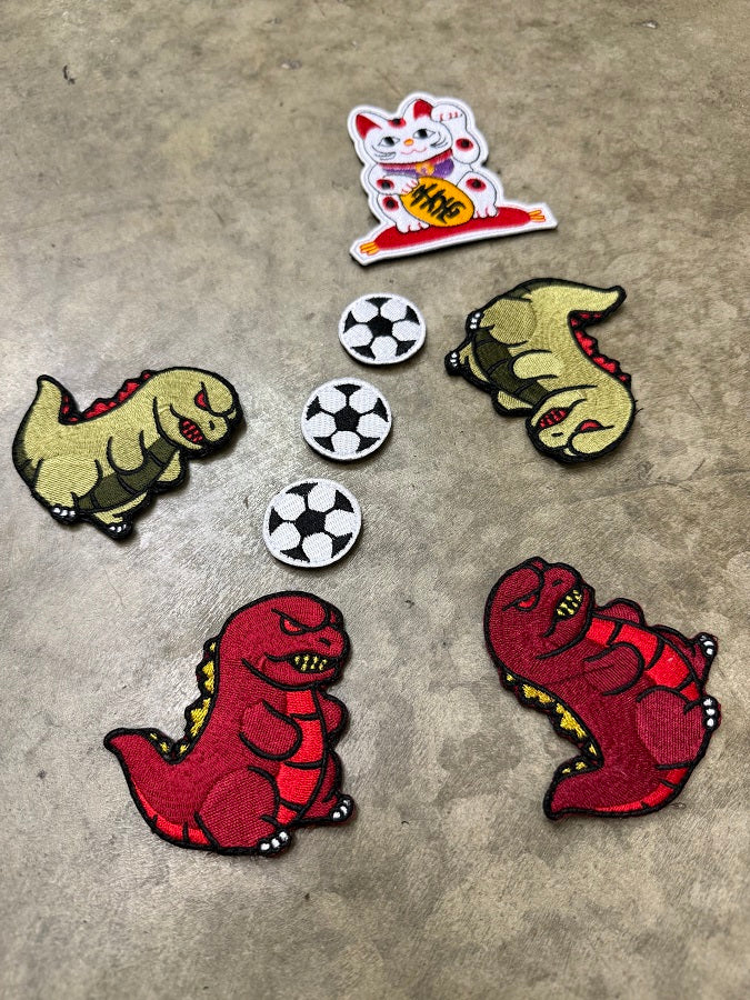 Soccer Ball Patch - 100% Embroidery with Hook Side Velcro Backing (3.2 cm Diameter)