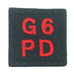 HGS BLOOD GROUP 1" PATCH, G6PD (BLACK RED)