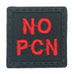 HGS BLOOD GROUP 1" PATCH, NO PCN (BLACK RED)