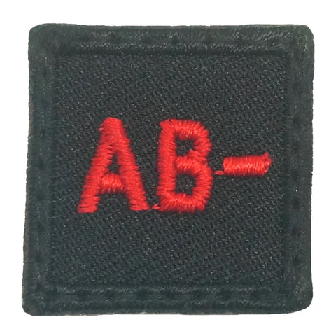 HGS BLOOD GROUP 1" PATCH, AB- (BLACK RED)