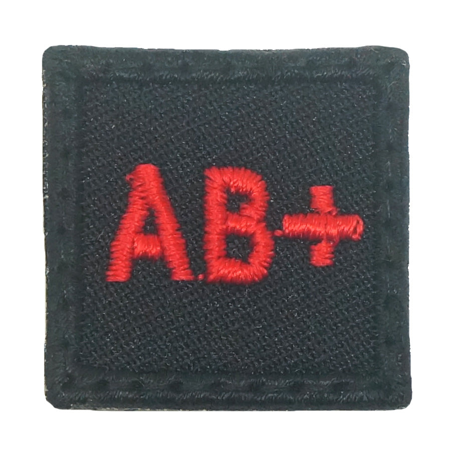 HGS BLOOD GROUP 1" PATCH, AB+ (BLACK RED)