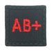 HGS BLOOD GROUP 1" PATCH, AB+ (BLACK RED)