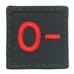 HGS BLOOD GROUP 1" PATCH, O- (BLACK RED)