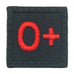 HGS BLOOD GROUP 1" PATCH, O+ (BLACK RED)