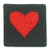 1" MINI HEART PATCH - BLACK RED
