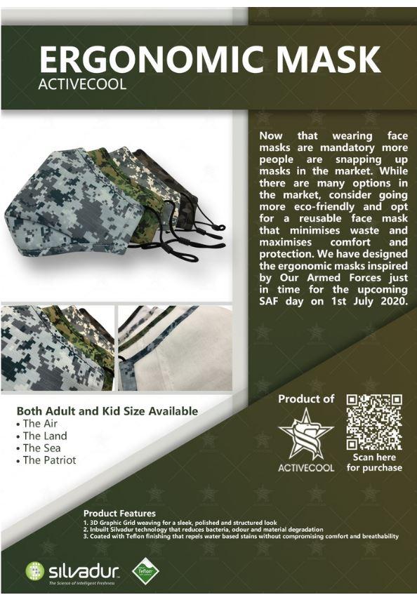 REUSABLE MASK WITH FILTER POCKET - GREEN