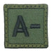 HGS BLOOD GROUP 1" PATCH, A- (OD GREEN)